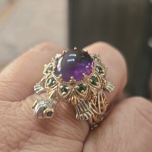 Beautiful Michael Valitutti NH sterling Silver 925  2 Tones  Ring Size 9